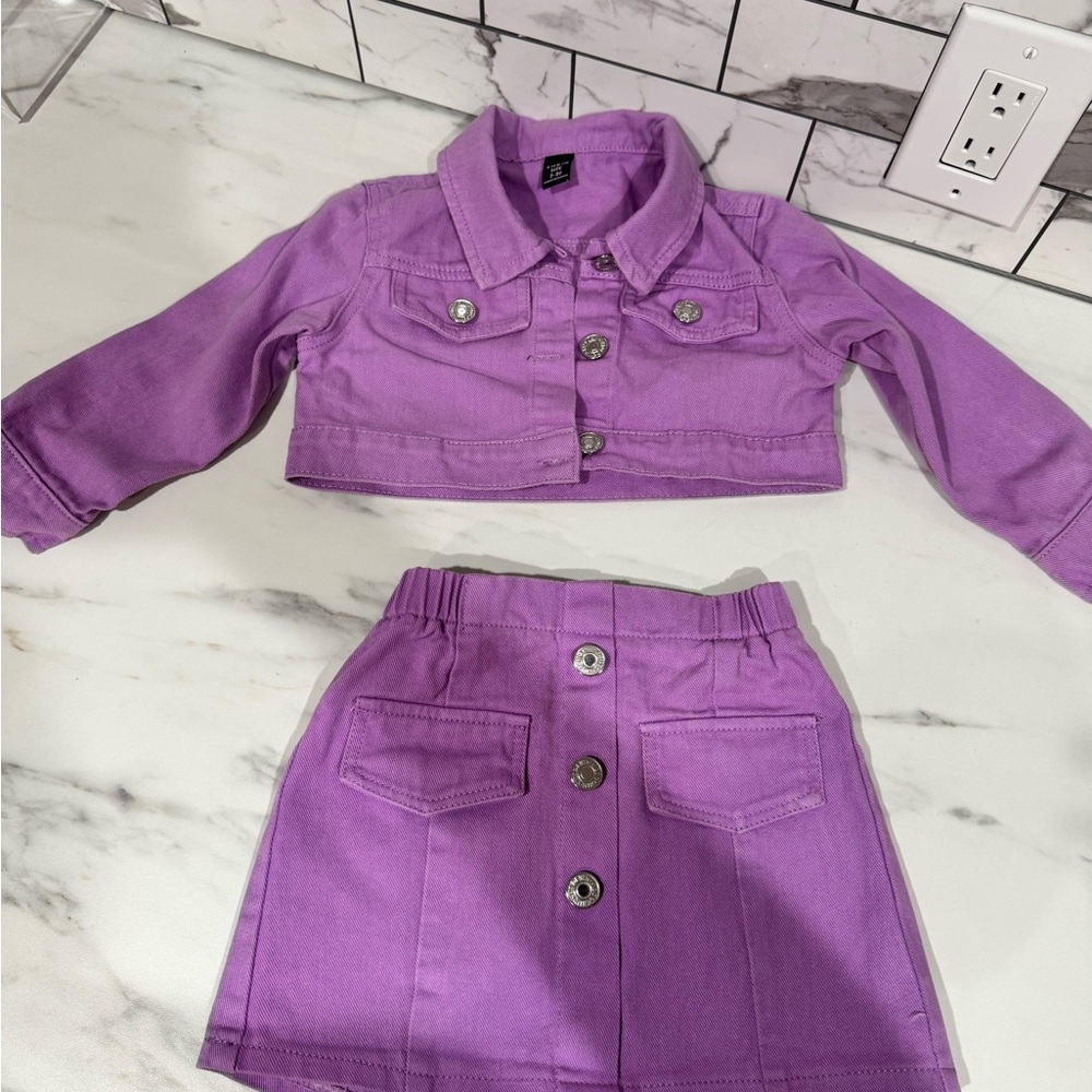 Kids' 2PC Denim Lavender Toddler girl outfit